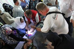 Die Erlebnisse der vergangenen Tage ebbten wieder hoch, als ein erneutes Beben die Erde erschütterte. Foto: humedica