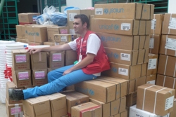 Der Aufbau ist noch am Anfang, aber der Grundstein ist gelegt worden. Foto: humedica/Irmgard Harms