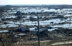 "Wir fuhren eine Stunde an der nordöstlichen Küste Japans entlang und es war die gesamte Fahrt über nur Zerstörung zu sehen." Foto: Privat/James Coble