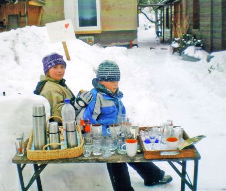 Eva Petrich mit Bruder. Foto:privat/Petrich