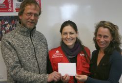 V.l.n.r. Markus Riker, Franziska Baur, Cordula Weber. Foto:humedica/Steffen Richter