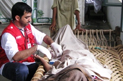 Dank Unterstützung der Stiftung des Deutschen Instituts für Katastrophenmedizin ist Dr. Rashid Al Bandi erfahrenes Mitglied unseres Teams. Foto: humedica/Rupert Waldmüller