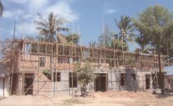 Rohbau des Kinderheims in Pyapon. Foto: humedica/M.W.