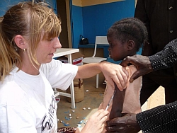 Simone Winneg ist Koordinatorin des humedica-Teams im Niger. Foto: humedica/Irmgard Harms