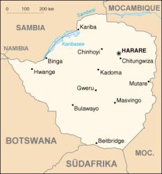 Die Diözese Mutare liegt im Osten Simbabwes. Karte: public domain