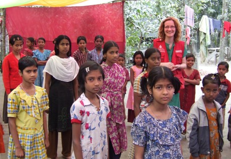 humedica-Koordinatorin Sandra Schuckmann-Honsel bei ihrem Besuch im Januar. Foto: humedica