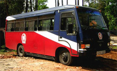 Der Shuttlebus in Aktion