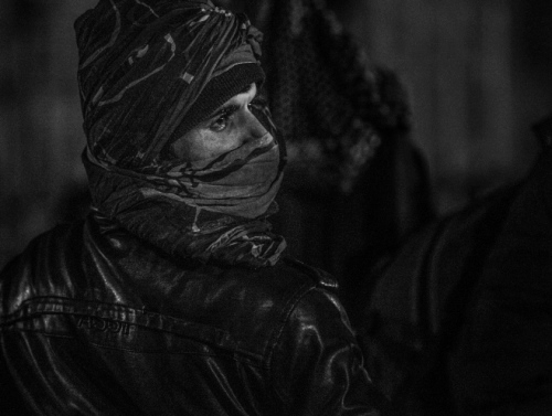 Flüchtlinge frieren bei Minusgraden