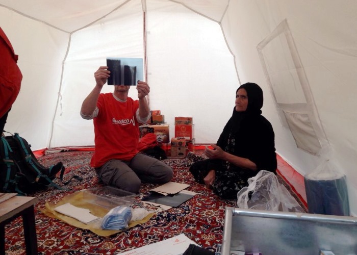 Während des Einsatzes wurden die Patienten in Zelten medizinisch versorgt. Foto:humedica