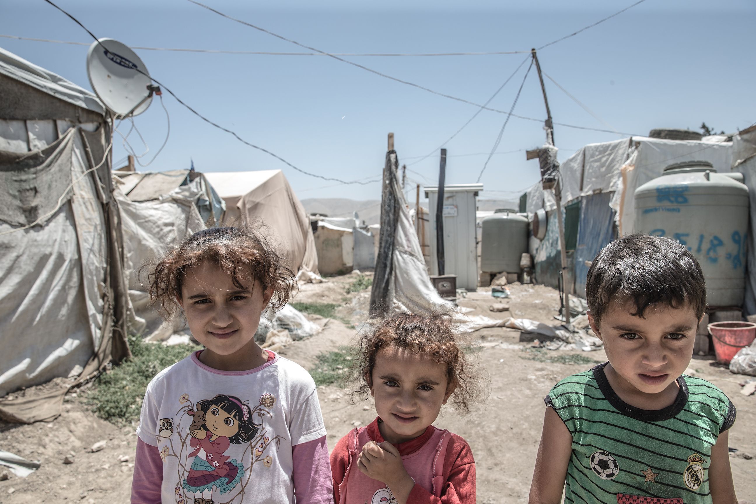 Kinder in einer inoffiziellen Zeltsiedlung im Libanon. Foto: Christoph Jorda