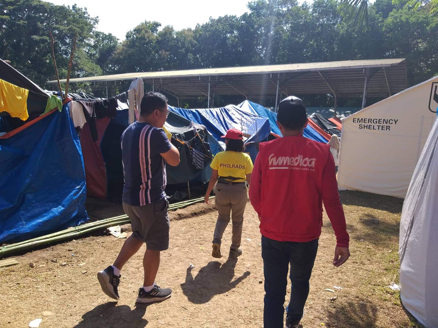 Die Menschen sind in Zelten untergebracht. Foto:humedica/PHILRADS