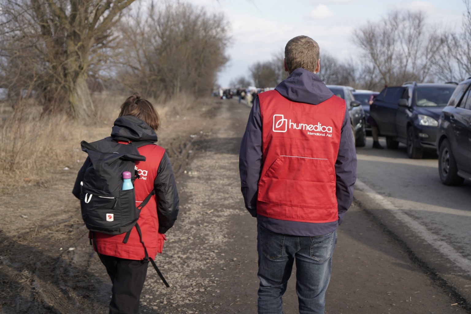 Alastair Scott und Dr. Liesel Ruff waren Teil des Teams, welches an der ukrainisch-rumänischen Grenze unterwegs war. Foto: humedica