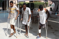 Ein langfristiges humedica-Projekt ist eine Prothesenwerkstatt, um Amputationsopfern Zukunftsperspektiven zu geben. Foto: humedica