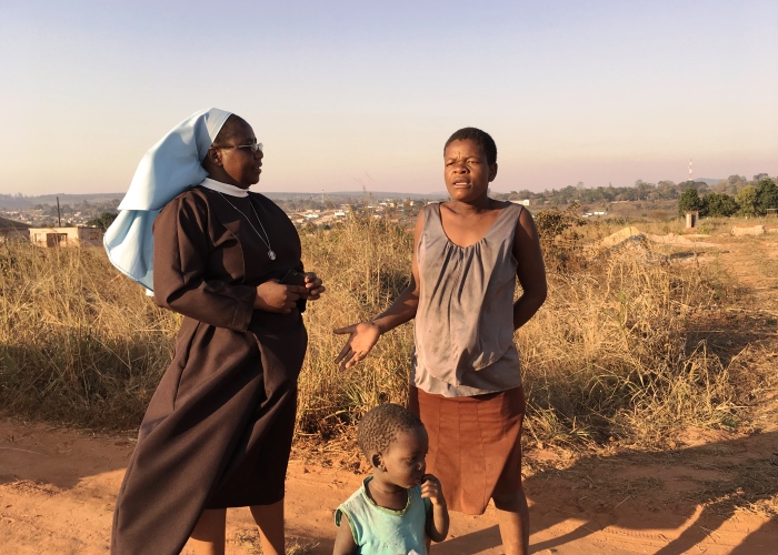 Unsere PartnerorganisationCarmelite Sistersunterstützt Menschen in Not, wie Mlambo. Foto:humedica