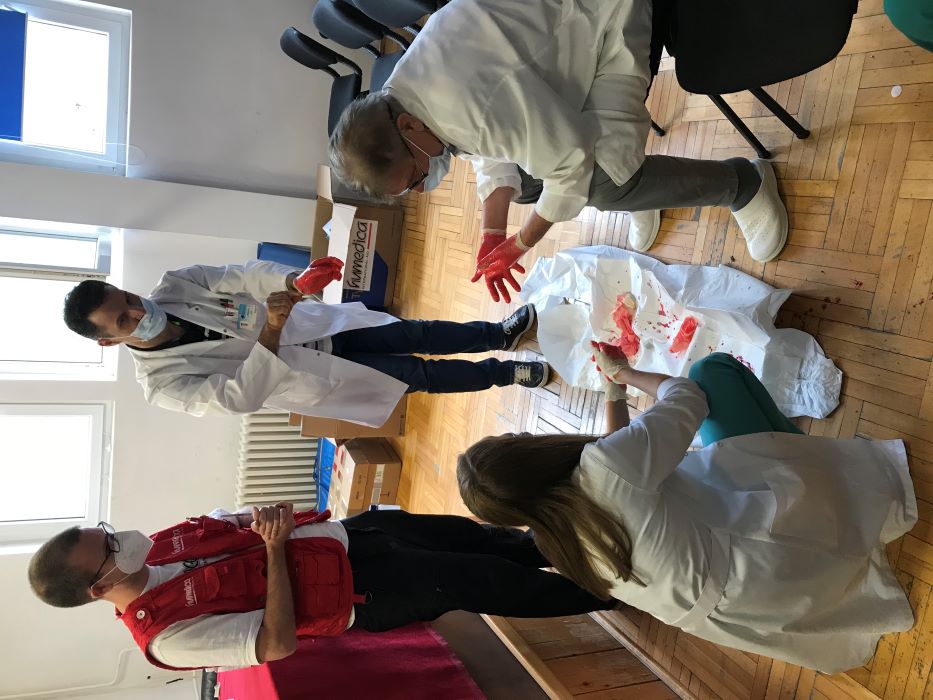 Bei praktischen Übungen wurden die Prozesse ganz lebensecht geübt. Foto:humedica