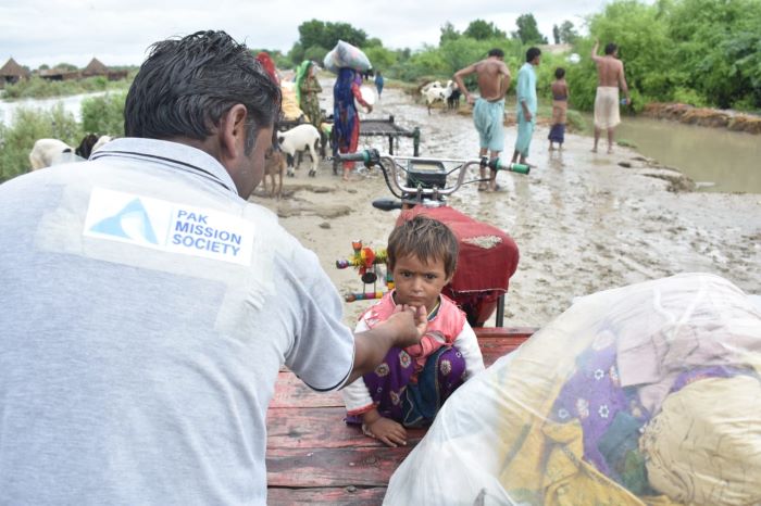 Pakistan ist eines der Länder, die am meisten vom Klimawandel betroffen sind.Dank der Unterstützung durch regelmäßige Spenden sind wir in der Lage, durch unseren Partner PMS schnell zu helfen. Foto: PMS